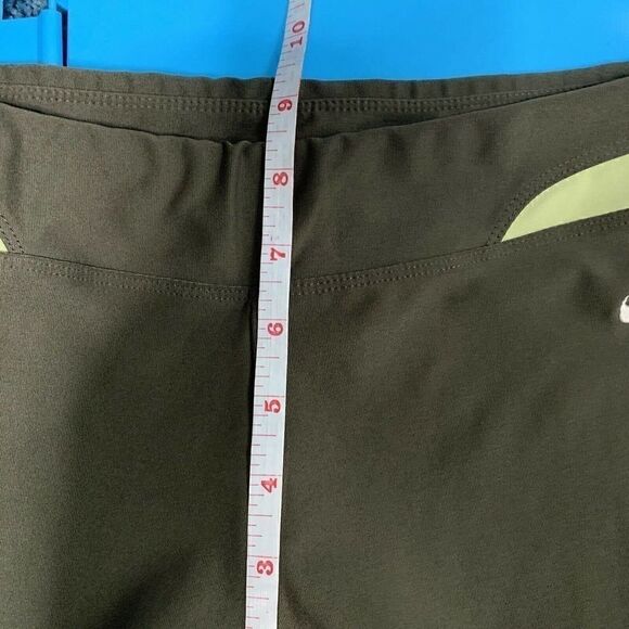 Nike Dry Fit Pants SZ SM Cropped Green Workout Gym Yoga Walking Loungewear - Picture 5 of 7